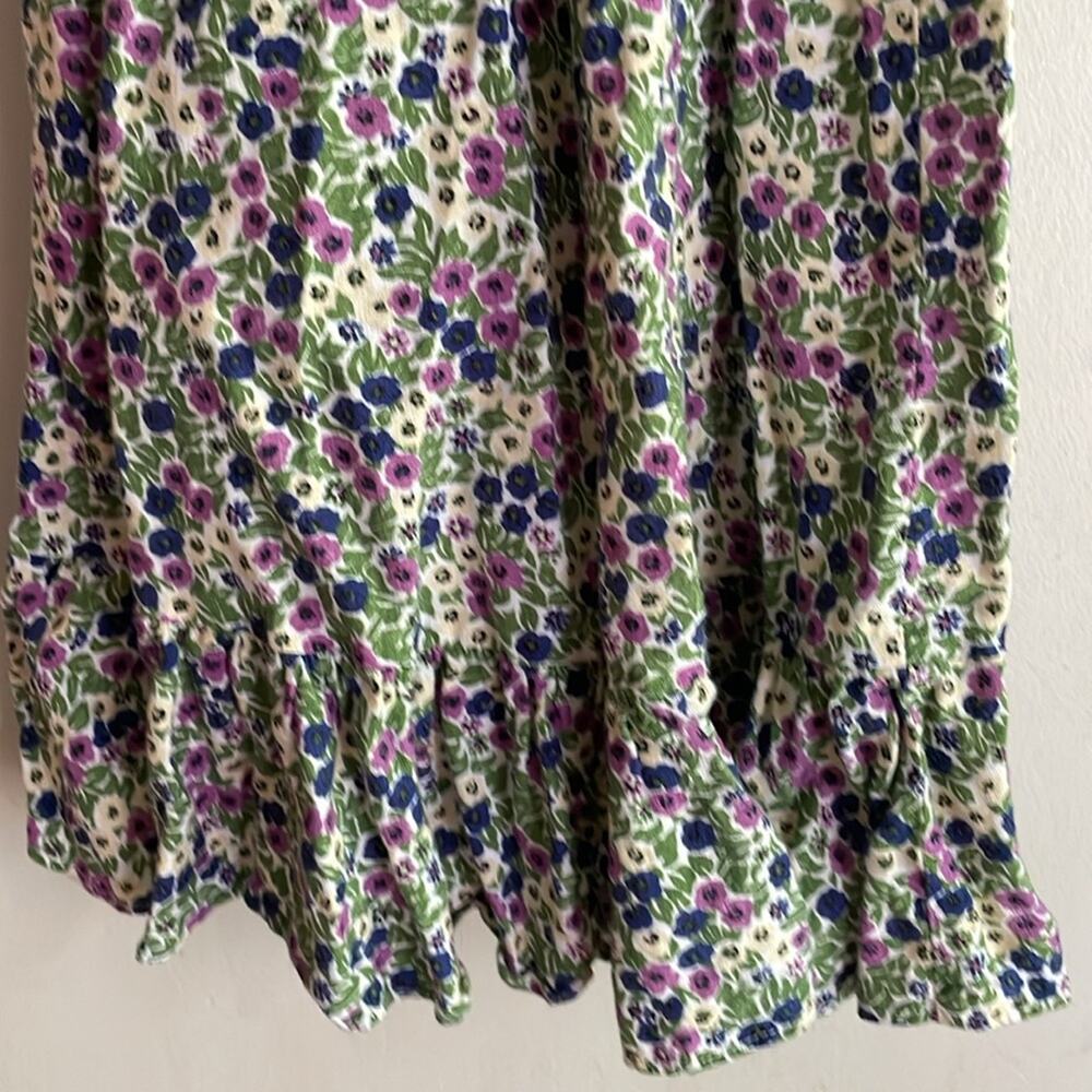 & Other Stories Puff Sleeve Floral Wrap Mini Dress - Picture 14 of 16